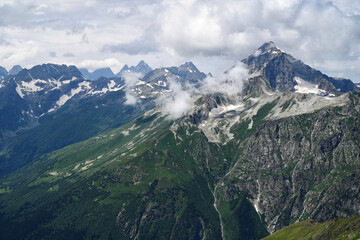 Mountain range landscape in summer