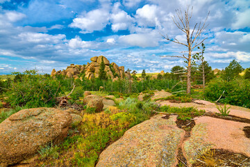 Rock formations at Vedauwoo Recreation Area, WY.