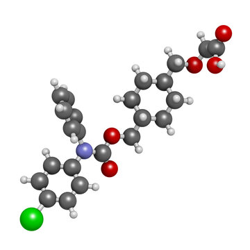 Ralinepag Pulmonary Arterial Hypertension Drug Molecule. 3D Rend