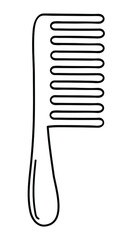 Comb hand drawn outline doodle icon. Hair comb vector  for print, web, mobile and infographics. Vector illustration isolated on white.