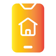 home mobile flat gradient icon