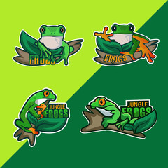Fototapeta premium frog esport mascot logo design ilustration vector