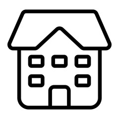 home building line icon