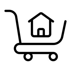 home cart line icon