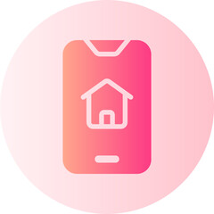 home mobile flat gradient icon