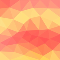 Yellow and red abstract triangle vector, for cover design and background illustration