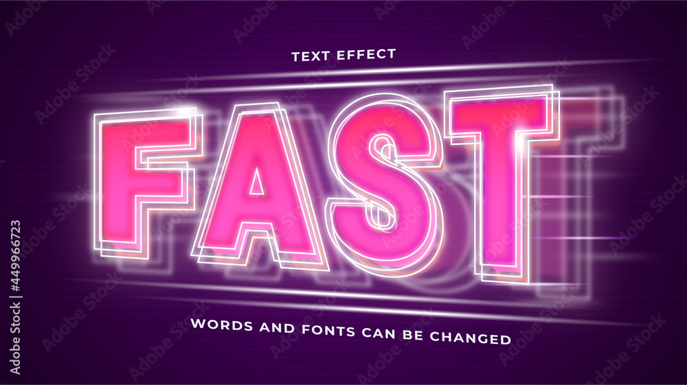 Poster futuristic fast speed text effect editable eps cc