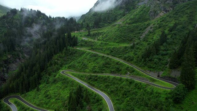 Amazing Silvretta High Alpine road in Austria - travel photography by drone