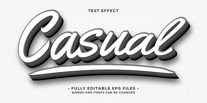 casual minimalist white text effect editable eps cc