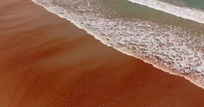 Aerial Close Up Red Beach, Pringle Bay, South Africa