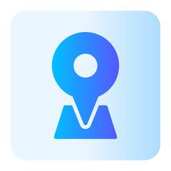 pin map flat gradient icon