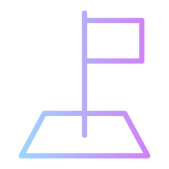 Fototapeta premium flag location gradient icon