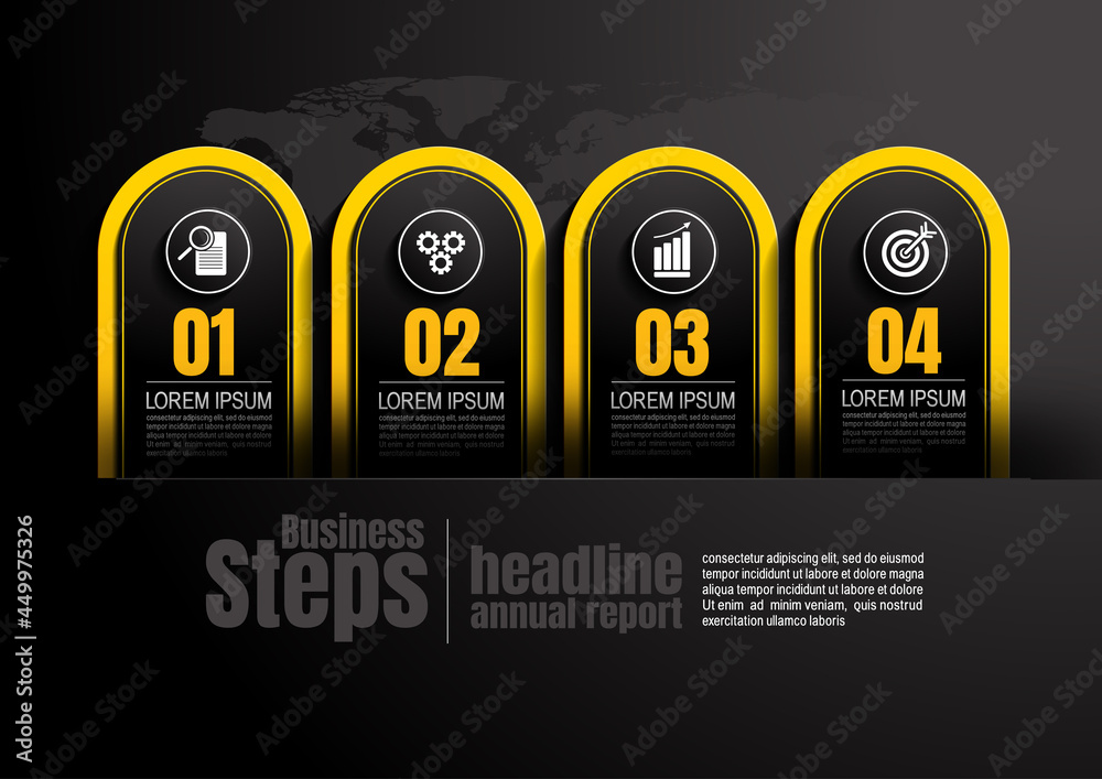 Canvas Prints infographics business, process chart design template for presentation, abstract timeline elements.