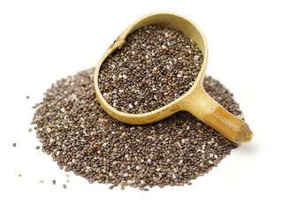 Chia Seed. Natural, annual on white background