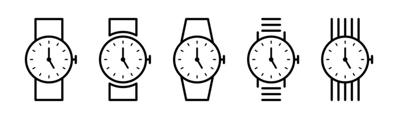 Obraz premium Vector graphic of watch icon collection