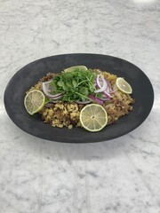 スパイスコンビーフとパクチーごはん