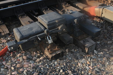 very long straight railroad tracks 