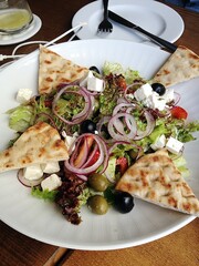 salad with mushrooms and cheese