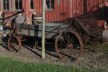 vintage farm wagon equipment thing