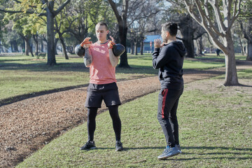 Entrenamiento funcional en parque