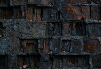 Seamless texture Brick Stone Black Grey color.