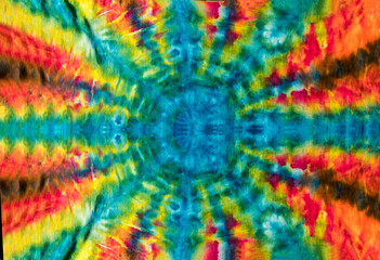 Fashionable Colorful Red, Blue, and Purple Retro Abstract Psychedelic Tie Dye Radio Waves Swirl Design.  