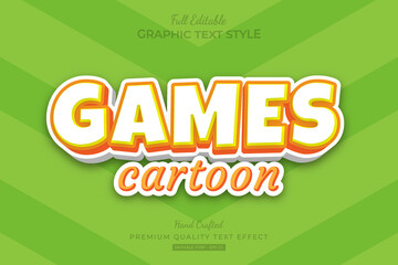 Games Cartoon Editable Premium Text Effect Font Style