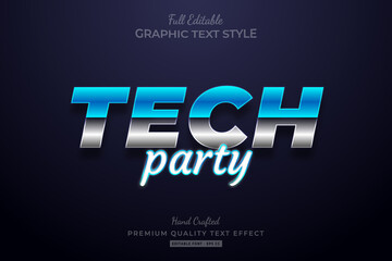 Tech Party Gradient Editable Premium Text Effect Font Style