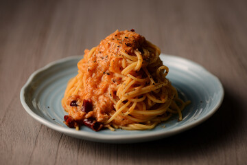 ツナとトマトソースのパスタ