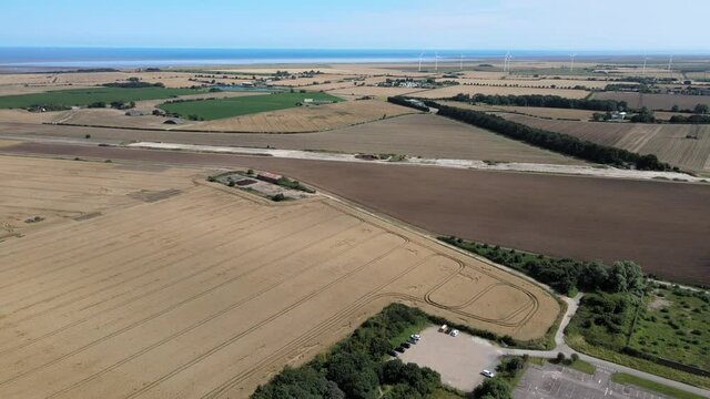 Bradwell decommissioned Nuclear Power station Essex UK Aerial footage