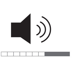 Audio icon on white background. Speaker sign. Volume Icon black symbol. flat style.