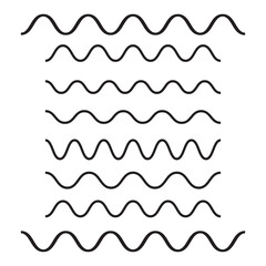 Waves outline icon, modern minimal flat design style. Wave thin line symbol