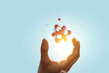 Science concept with sphere model