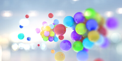 Science concept with sphere model