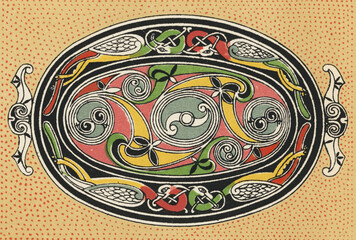 Antique illustration of the grammar of ornament by Owen Jones