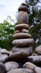 Fototapeta na wymiar stone balancing act