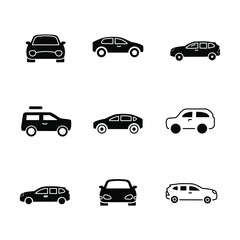 car icon set.  car pack symbol vector elements for infographic web