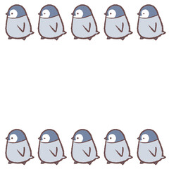歩くペンギンヒナの上下フレーム
