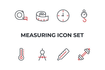 measuring set icon, isolated measuring set sign icon, vector illustration