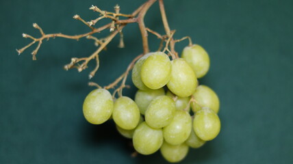 a bunch of grapes isolated on a white background