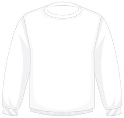 Front of basic white long sleeves isolated