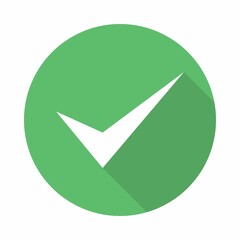 Check marks, Tick marks, Accepted, Approved, Yes, Correct, Ok, Right Choices, Task Completion, Voting. - vector mark symbols in green. Isolated icon.