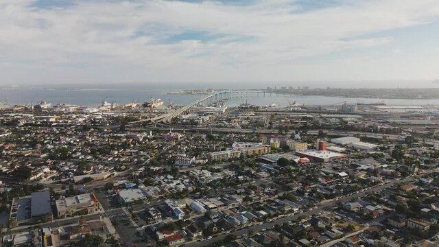 Coronado Bridge San Diego Drone Approach - June 2021