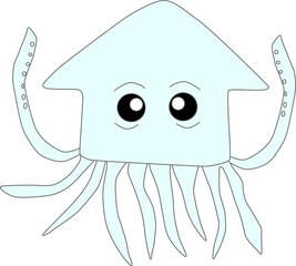 瞳の可愛いイカのイメージ