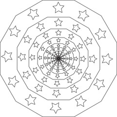 Obraz premium Mandala pattern black and white