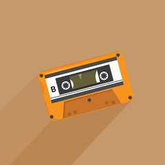 Fototapeta premium vector illustration of cassette tape. fit to vintage and retro design decoration concept