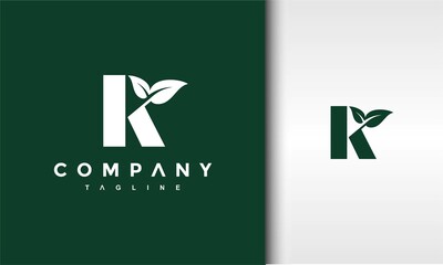 letter k leaf logo