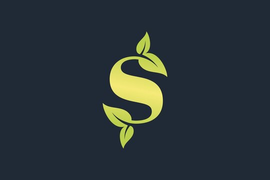 Letter S Leaf Logo