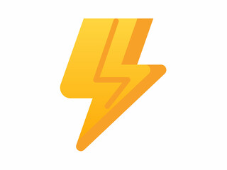 electric power lighting thunder single isolated icon with smooth style