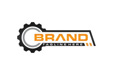 gears typography logo